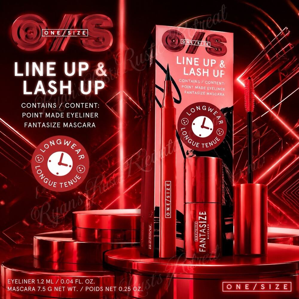 ONE/SIZE Lash Up Set Bodacious Black Mascara .25ozEyeliner .04 0z Made In Italy